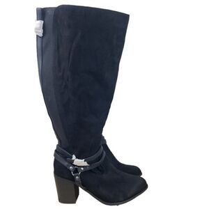 Torrid Black Heeled Boots Wide Calf